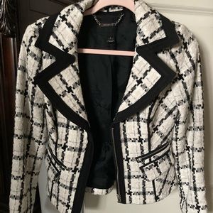 WHBM TWEED ZIP UP TROPHY JACKET